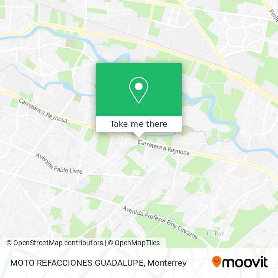 Mapa de MOTO REFACCIONES GUADALUPE