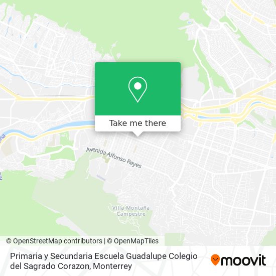 Mapa de Primaria y Secundaria Escuela Guadalupe Colegio del Sagrado Corazon