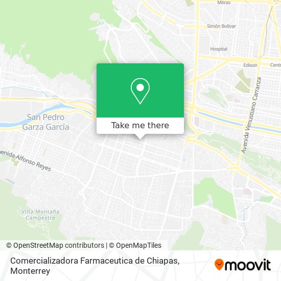 Mapa de Comercializadora Farmaceutica de Chiapas