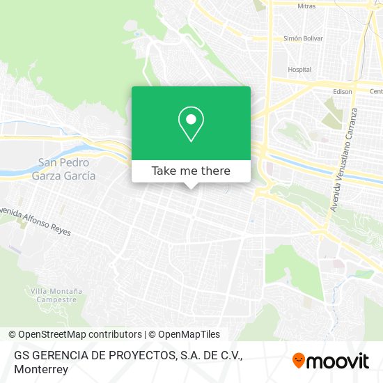 Mapa de GS GERENCIA DE PROYECTOS, S.A. DE C.V.