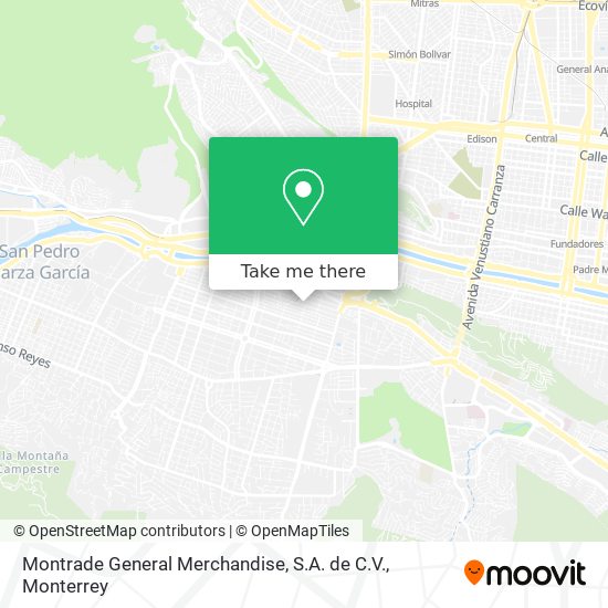 Montrade General Merchandise, S.A. de C.V. map