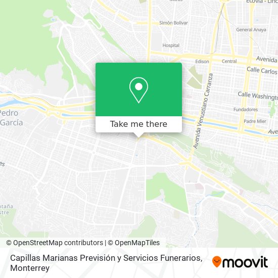 Mapa de Capillas Marianas Previsión y Servicios Funerarios