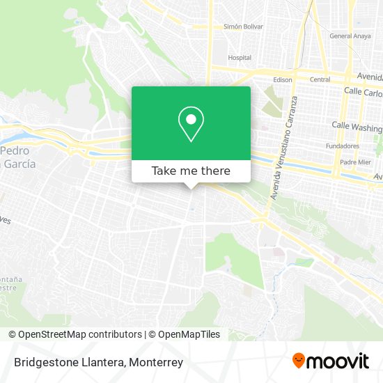 Mapa de Bridgestone Llantera