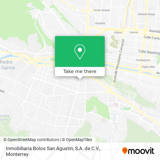 Mapa de Inmobiliaria Bolos San Agustín, S.A. de C.V.