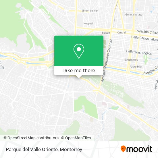 Parque del Valle Oriente map