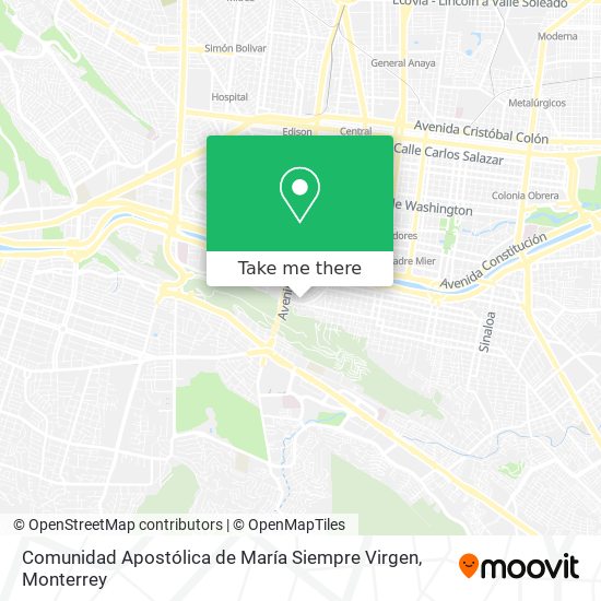 Comunidad Apostólica de María Siempre Virgen map