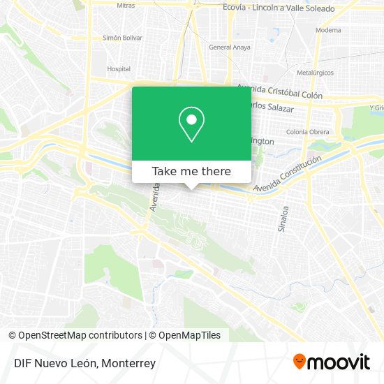 Mapa de DIF Nuevo León