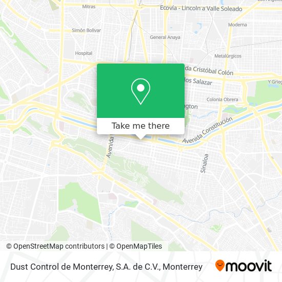 Dust Control de Monterrey, S.A. de C.V. map