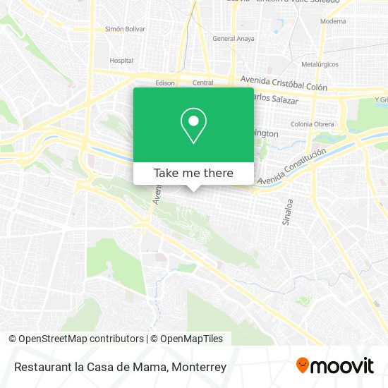 Restaurant la Casa de Mama map