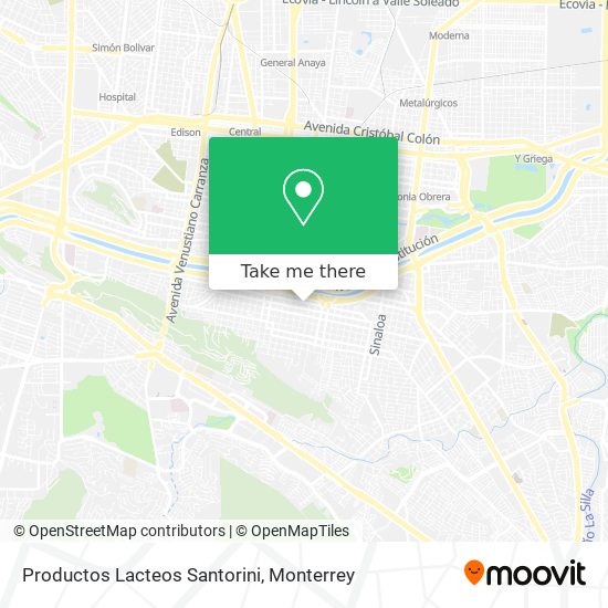 Productos Lacteos Santorini map