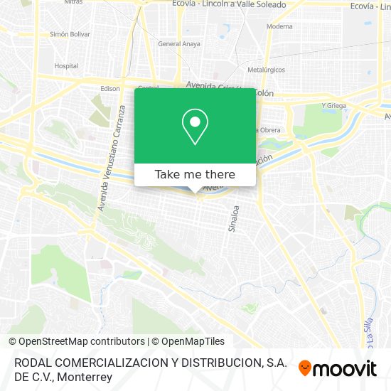 RODAL COMERCIALIZACION Y DISTRIBUCION, S.A. DE C.V. map