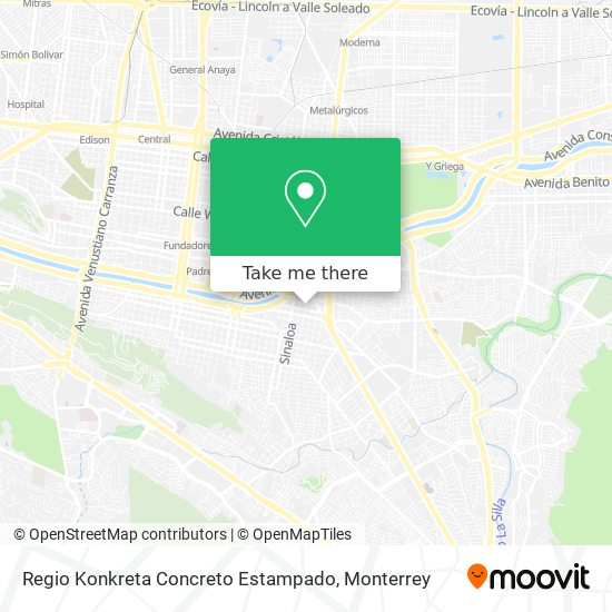 Mapa de Regio Konkreta Concreto Estampado