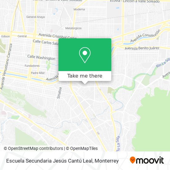 Escuela Secundaria Jesús Cantú Leal map