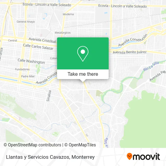 Llantas y Servicios Cavazos map