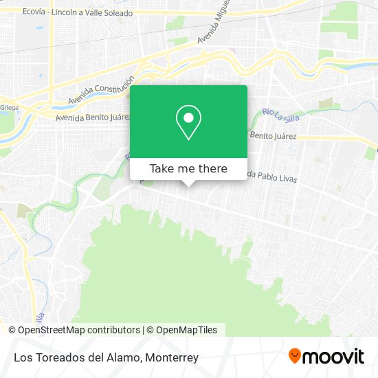 Mapa de Los Toreados del Alamo