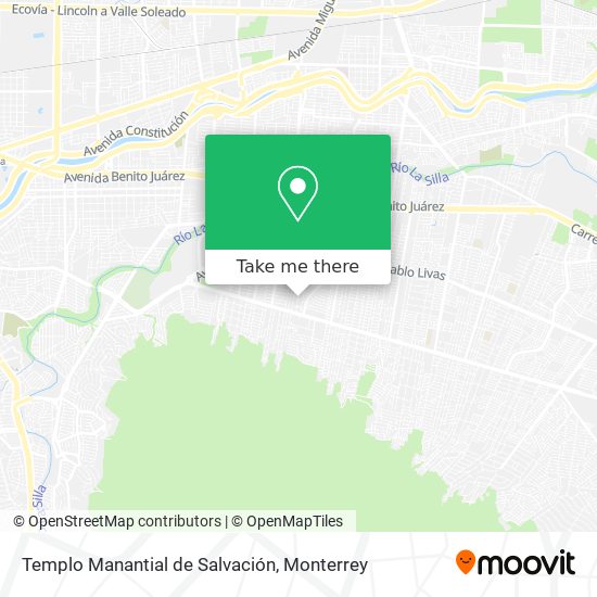 Mapa de Templo Manantial de Salvación
