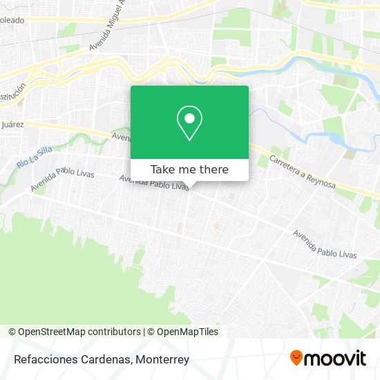 Refacciones Cardenas map