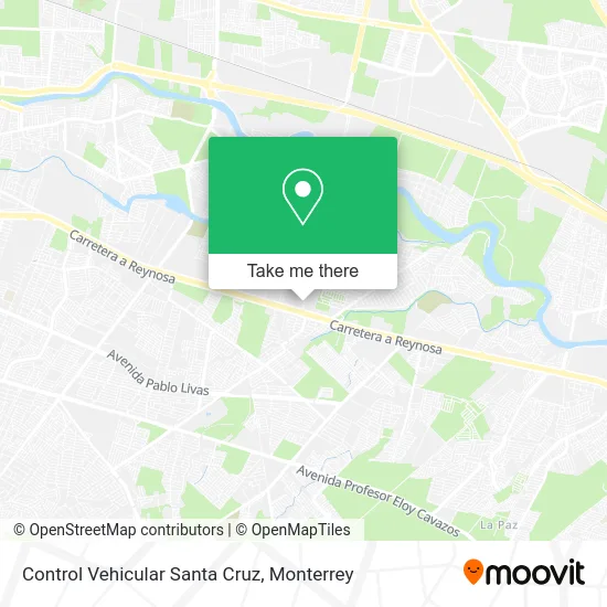 Control Vehicular Santa Cruz map