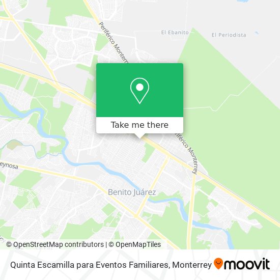 Mapa de Quinta Escamilla para Eventos Familiares