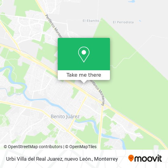 Urbi Villa del Real Juarez, nuevo León. map