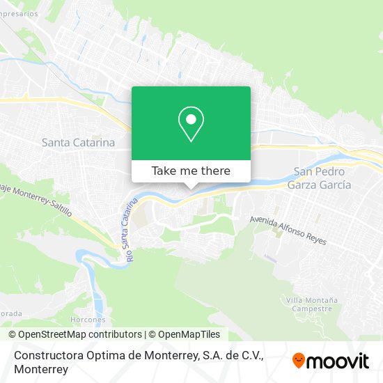 Constructora Optima de Monterrey, S.A. de C.V. map