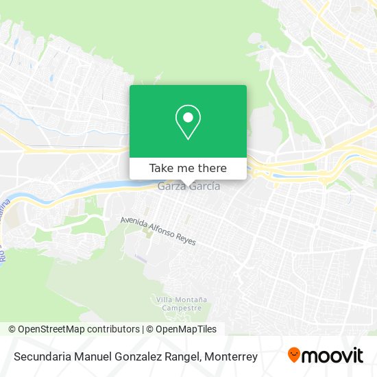 Mapa de Secundaria Manuel Gonzalez Rangel