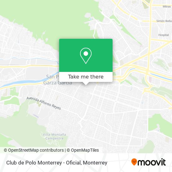 How to get to Club de Polo Monterrey - Oficial in San Pedro Garza García by  Bus or Metrorrey?