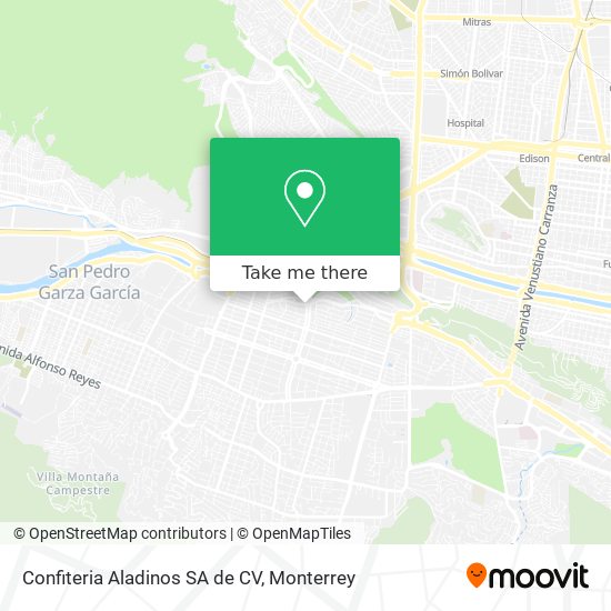 Confiteria Aladinos SA de CV map