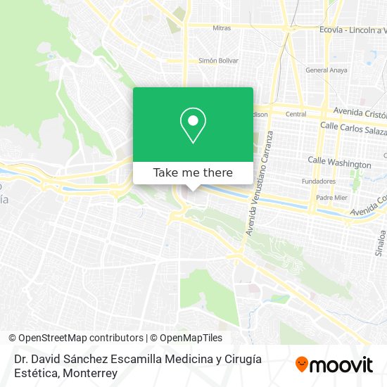 Mapa de Dr. David Sánchez Escamilla Medicina y Cirugía Estética
