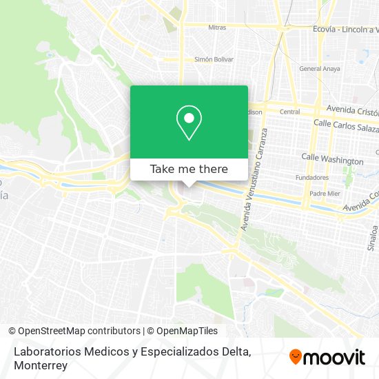 Laboratorios Medicos y Especializados Delta map