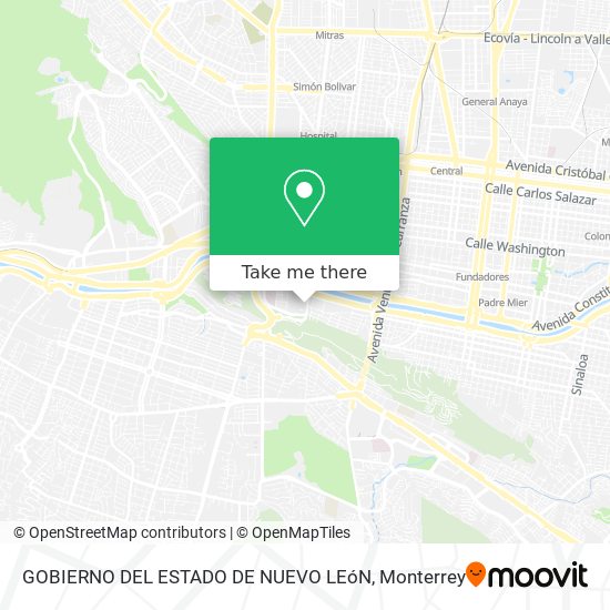 GOBIERNO DEL ESTADO DE NUEVO LEóN map