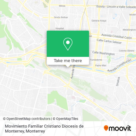 Mapa de Movimiento Familiar Cristiano Diocesis de Monterrey