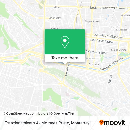 Estacionamiento Av Morones Prieto map