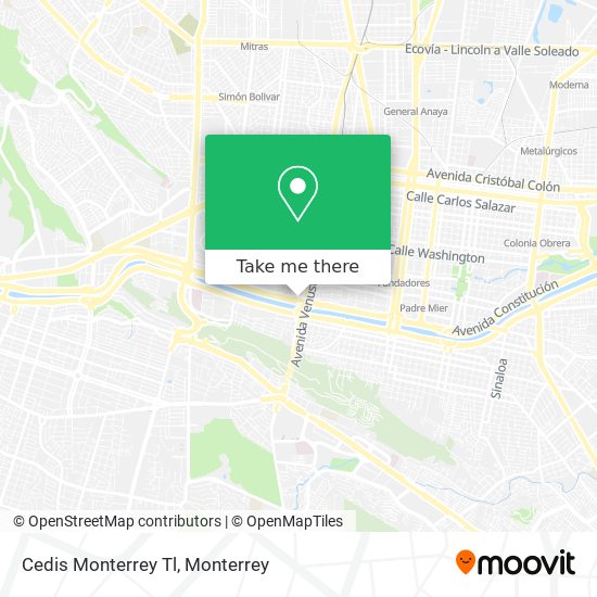 Cedis Monterrey Tl map