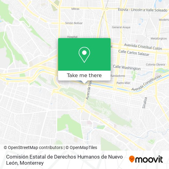 Comisión Estatal de Derechos Humanos de Nuevo León map