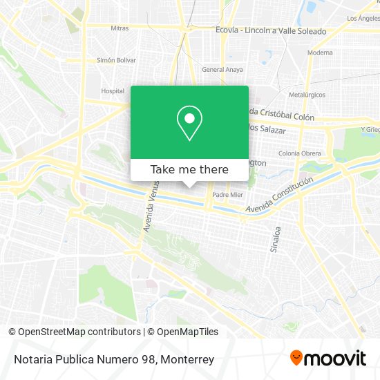 Notaria Publica Numero 98 map