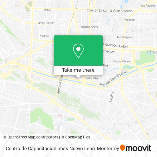 Mapa de Centro de Capacitacion Imss Nuevo Leon