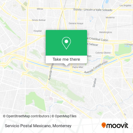 Servicio Postal Mexicano map
