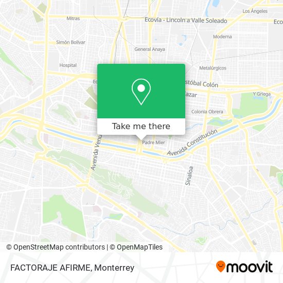 Mapa de FACTORAJE AFIRME