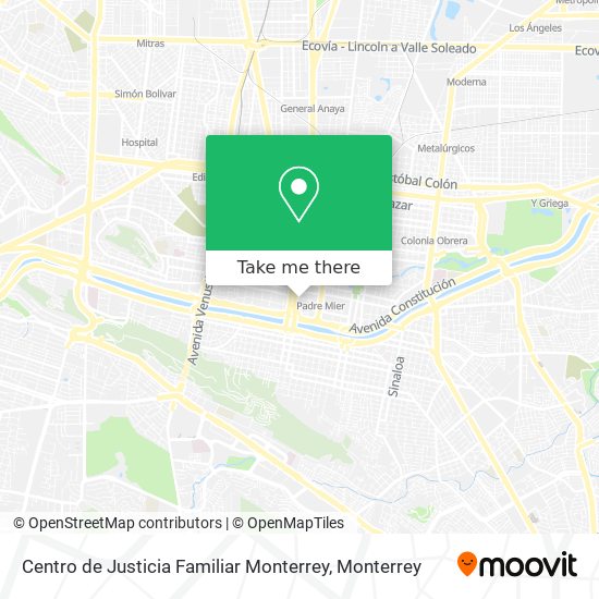 Centro de Justicia Familiar Monterrey map