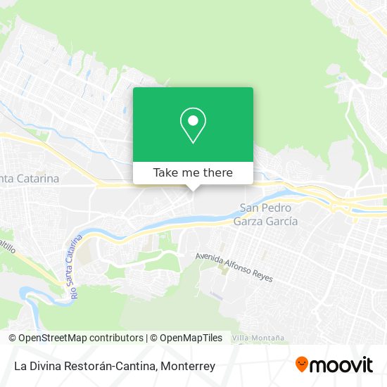 Mapa de La Divina Restorán-Cantina