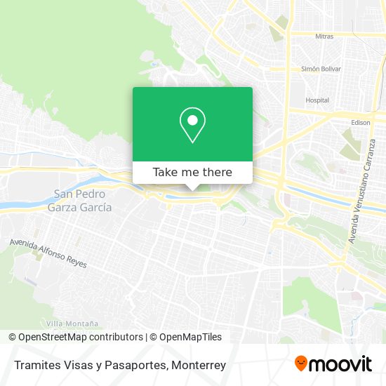 Tramites Visas y Pasaportes map