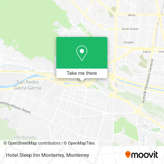 Hotel Sleep Inn Monterrey map