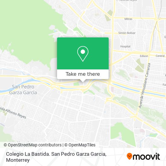 Mapa de Colegio La Bastida. San Pedro Garza Garcia