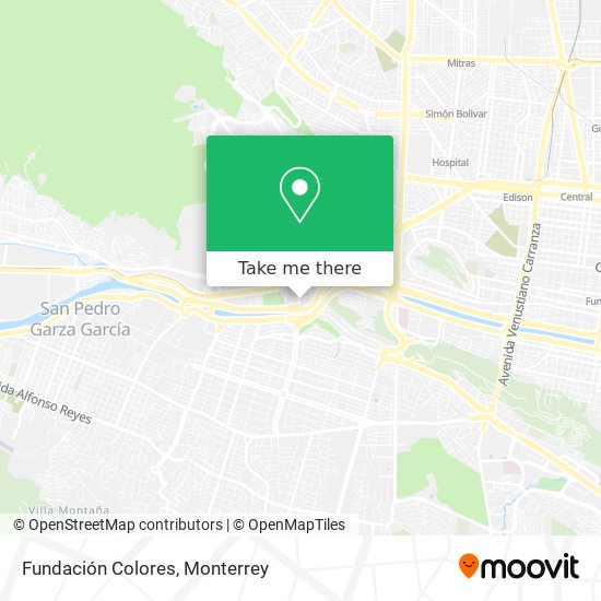 Fundación Colores map