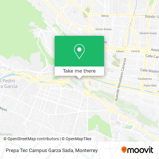 Mapa de Prepa Tec Campus Garza Sada