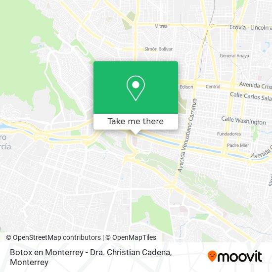 Mapa de Botox en Monterrey - Dra. Christian Cadena