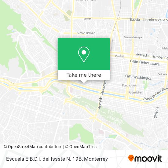 Escuela E.B.D.I. del Issste N. 19B map