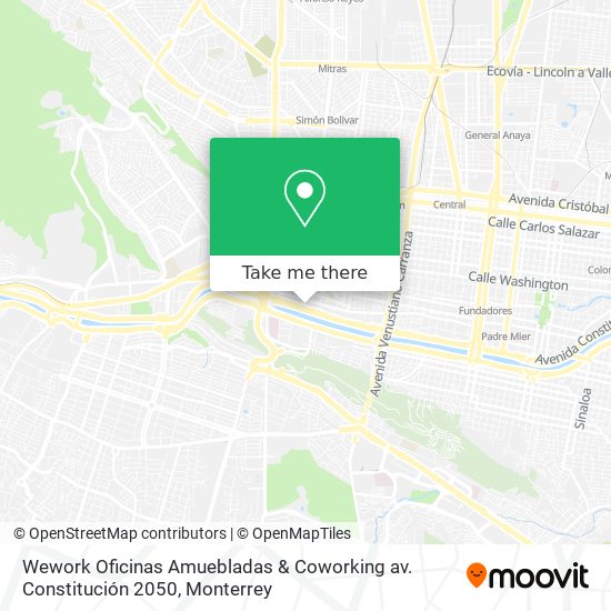 Wework Oficinas Amuebladas & Coworking av. Constitución 2050 map