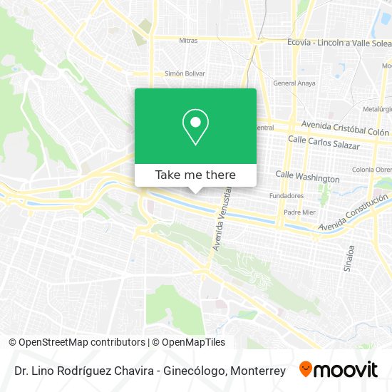 Dr. Lino Rodríguez Chavira - Ginecólogo map
